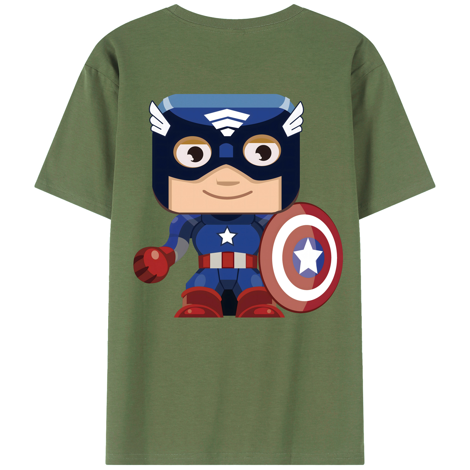（画像用） アベンジャーズ The Avengers 綿100％ メンズ半袖Tシャツ（バックプリント） 通気性